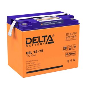 Аккумуляторная батарея Delta GEL 12-75 (12V / 75Ah) в Москве от компании Производственная компания «АНДИ Групп»