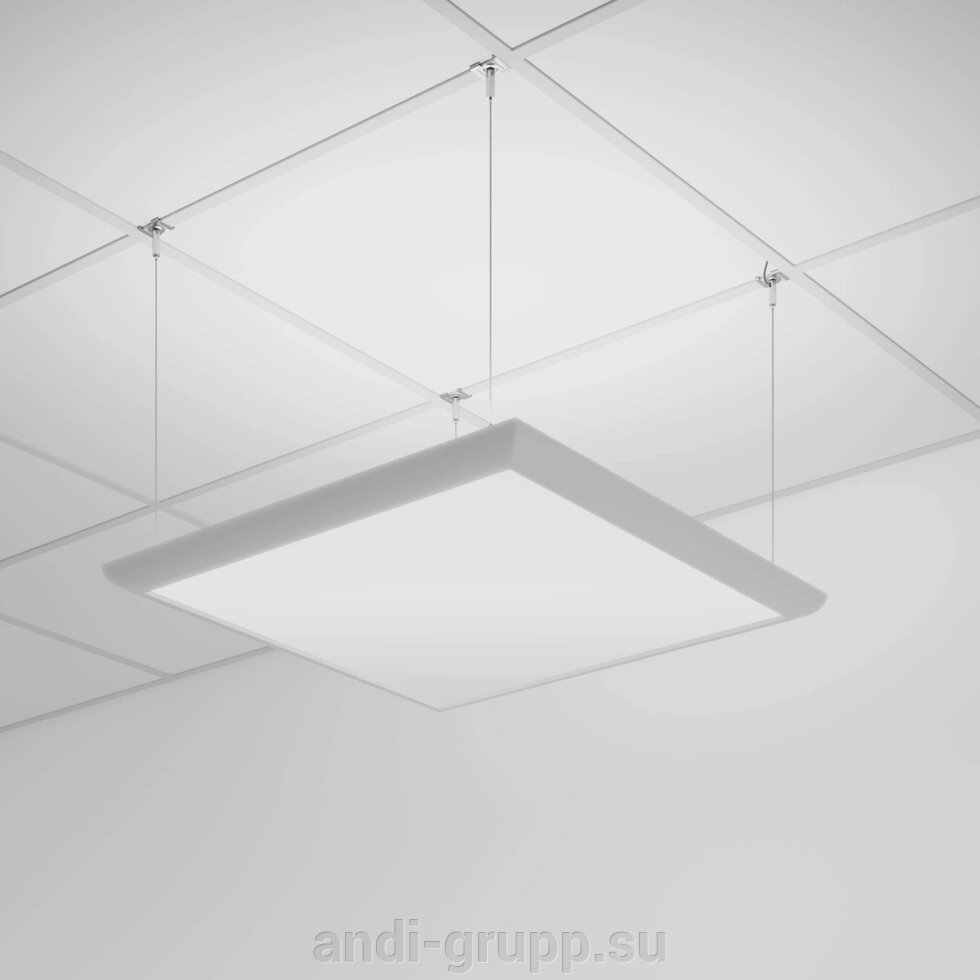 Светильник потолочный подвесной для потолка Армстронг 62х62см 50Вт 4К 8000Лм от компании Производственная компания «АНДИ Групп» - фото 1