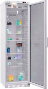 Холодильник фармацевтический ХФ-400-3 "ПОЗИС" со стеклянной дверью и замком (400 л)