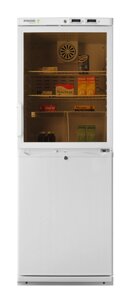 Холодильник фармацевтический двухкамерный ХФД-280-1 (дверца тонированное стекло + металл)