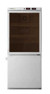Холодильник комбинированный лабораторный ХЛ-250 (дверца тонированное стекло + металл)