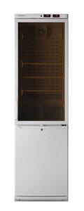 Холодильник комбинированный лабораторный ХЛ-340 (дверца тонированное стекло + металл)