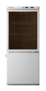 Холодильник комбинированный лабораторный ХЛ-250-1 (дверца тонированное стекло + металл)