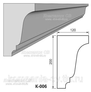 Карниз фасадный лепнина из пенопласта К-006