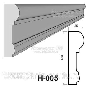 Наличники фасада фасадный декор лепнина из пенопласта (пенополистирола) Н-005