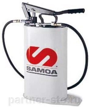 150000 SAMOA Насос с овальной емкостью для консистентной смазки объемом 16 л с регулируемым давлением от компании Партнёр-СТО - оборудование и инструмент для автосервиса и шиномонтажа. - фото 1