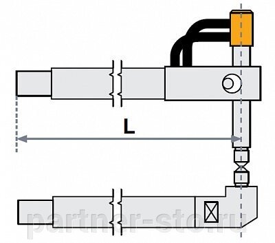 31024 Верхнее плечо прямое O 30 х 500мм для серии SG 8-12-18-25 от компании Партнёр-СТО - оборудование и инструмент для автосервиса и шиномонтажа. - фото 1