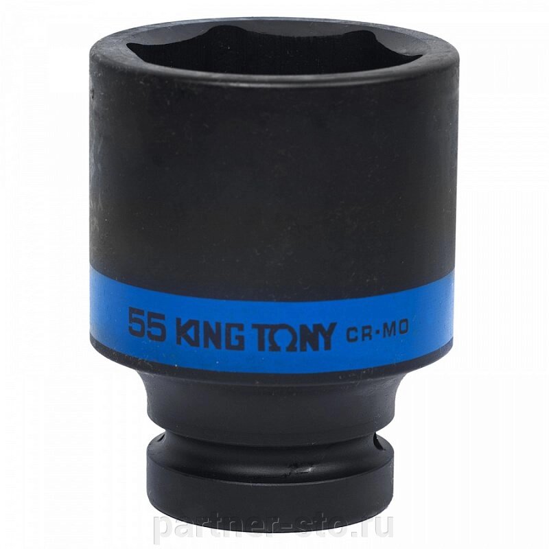 843555M KING TONY Головка торцевая ударная глубокая шестигранная 1, 55 мм от компании Партнёр-СТО - оборудование и инструмент для автосервиса и шиномонтажа. - фото 1