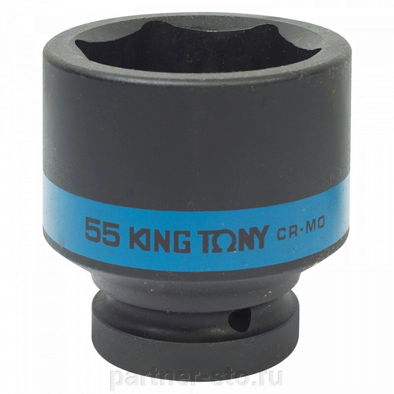853555M KING TONY Головка торцевая ударная шестигранная 1, 55 мм от компании Партнёр-СТО - оборудование и инструмент для автосервиса и шиномонтажа. - фото 1