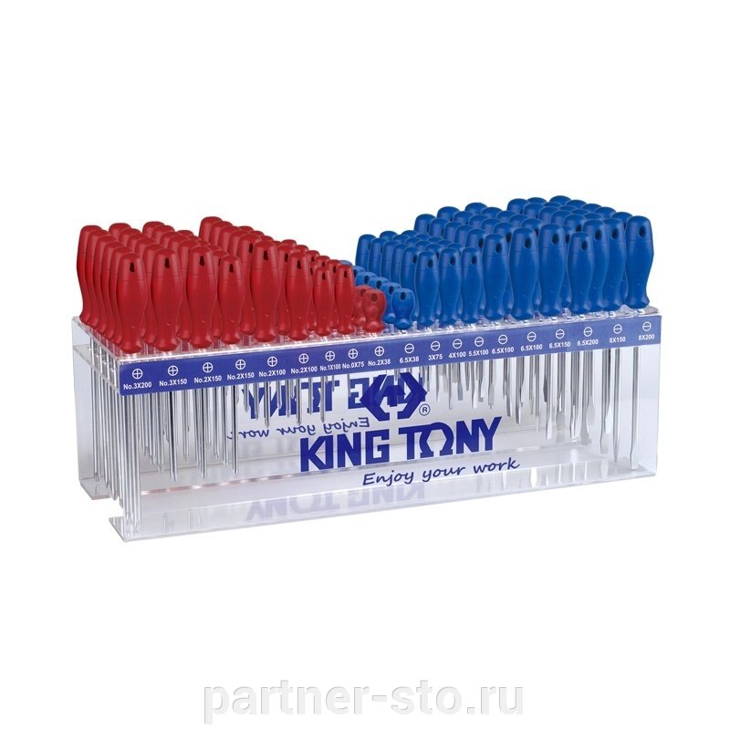 87111 KING TONY Подставка для отверток на 114 предметов от компании Партнёр-СТО - оборудование и инструмент для автосервиса и шиномонтажа. - фото 1