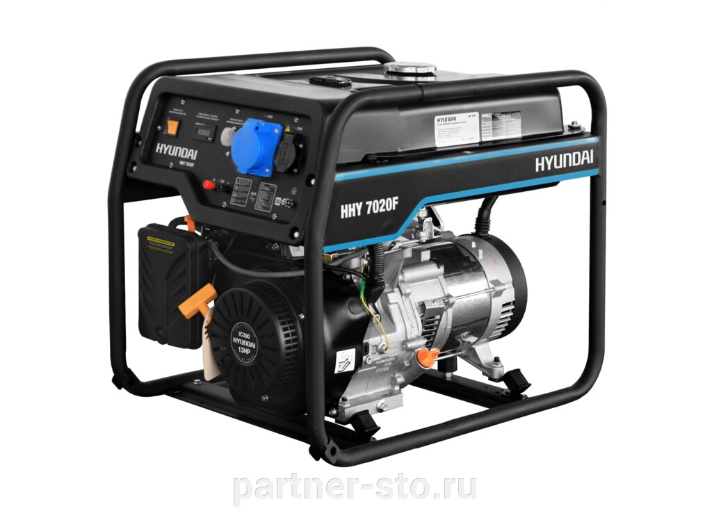 Бензиновый генератор HYUNDAI HHY 7020F от компании Партнёр-СТО - оборудование и инструмент для автосервиса и шиномонтажа. - фото 1