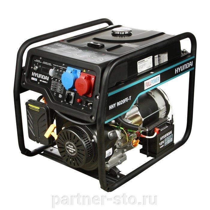 Бензиновый генератор HYUNDAI HHY 9020FE-T от компании Партнёр-СТО - оборудование и инструмент для автосервиса и шиномонтажа. - фото 1