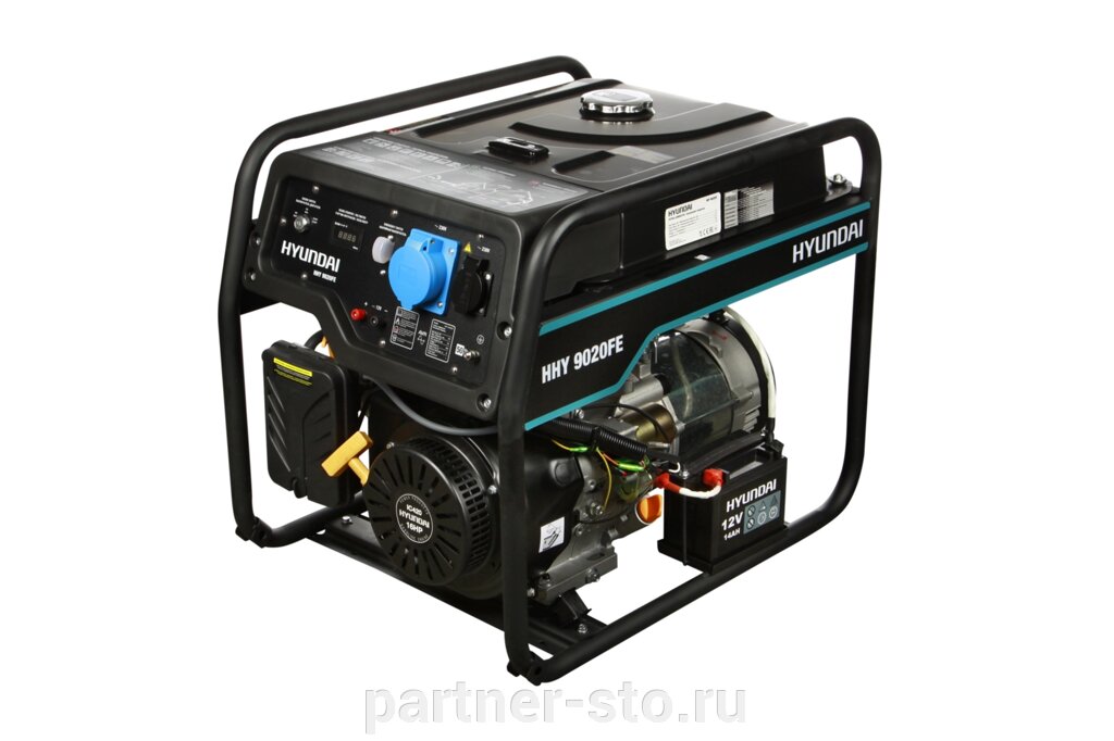 Бензиновый генератор HYUNDAI HHY 9020FE от компании Партнёр-СТО - оборудование и инструмент для автосервиса и шиномонтажа. - фото 1