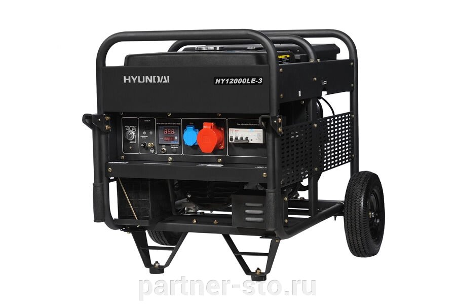 Бензиновый генератор HYUNDAI HY 12000LE-3 от компании Партнёр-СТО - оборудование и инструмент для автосервиса и шиномонтажа. - фото 1