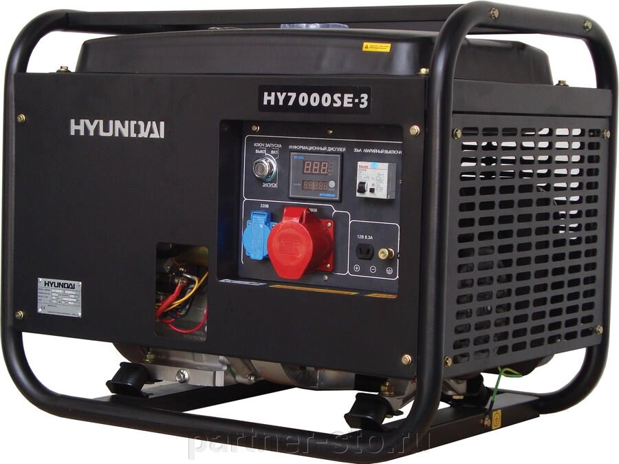 Бензиновый генератор HYUNDAI HY 7000SE-3 от компании Партнёр-СТО - оборудование и инструмент для автосервиса и шиномонтажа. - фото 1