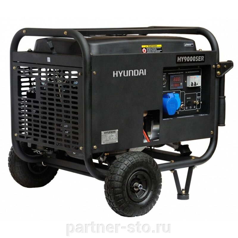 Бензиновый генератор HYUNDAI HY 9000SER от компании Партнёр-СТО - оборудование и инструмент для автосервиса и шиномонтажа. - фото 1