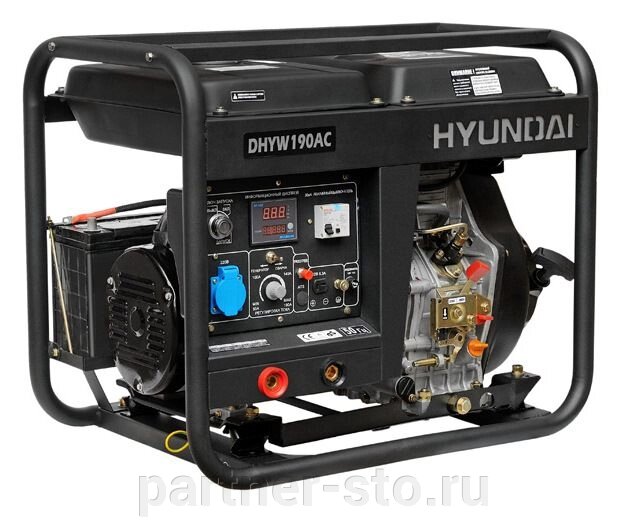 Бензиновый сварочный генератор HYUNDAI DHYW 190AC от компании Партнёр-СТО - оборудование и инструмент для автосервиса и шиномонтажа. - фото 1