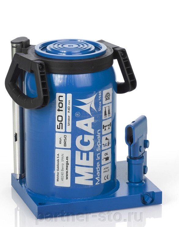BR50 MEGA Домкрат бутылочный г/п 50000 кг. от компании Партнёр-СТО - оборудование и инструмент для автосервиса и шиномонтажа. - фото 1