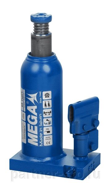 BR8 MEGA Домкрат бутылочный г/п 8000 кг. от компании Партнёр-СТО - оборудование и инструмент для автосервиса и шиномонтажа. - фото 1