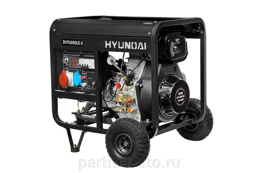 Дизельный генератор HYUNDAI DHY 6000LE-3 от компании Партнёр-СТО - оборудование и инструмент для автосервиса и шиномонтажа. - фото 1