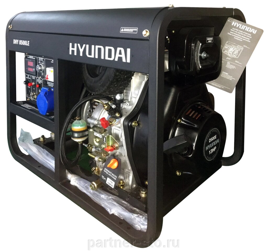 Дизельный генератор Hyundai DHY 8500LE от компании Партнёр-СТО - оборудование и инструмент для автосервиса и шиномонтажа. - фото 1