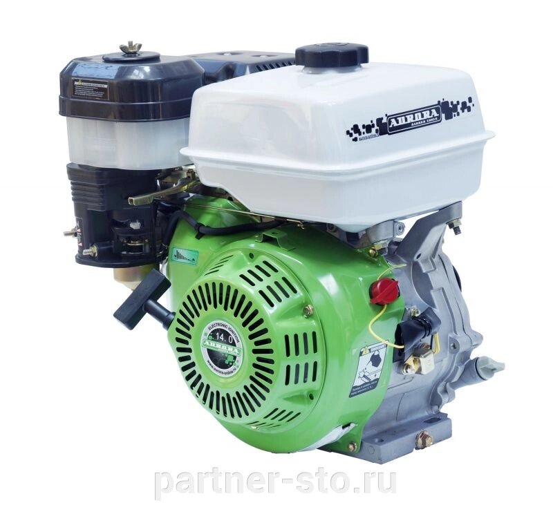 Двигатель Aurora АЕ-14 бензиновый со шкивом (485х425х485мм) от компании Партнёр-СТО - оборудование и инструмент для автосервиса и шиномонтажа. - фото 1