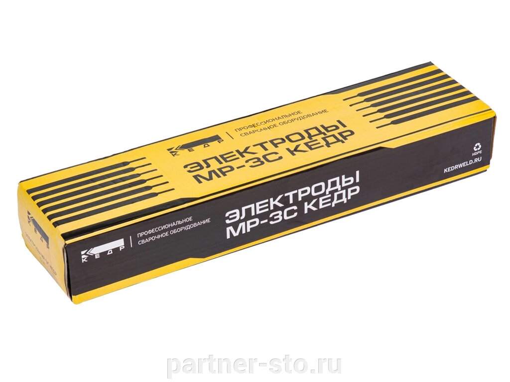 Электроды МР-3С Ø 3,0 мм КЕДР, пачка 5кг от компании Партнёр-СТО - оборудование и инструмент для автосервиса и шиномонтажа. - фото 1