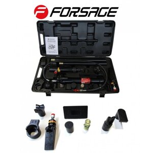F71001 Forsage Набор гидравлического оборудования для кузовных работ 10т + цилиндр обратного действия, в метал. кейсе