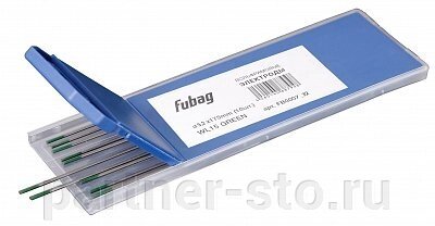 FB0007_32 FUBAG Вольфрамовые электроды D3.2x175мм (green)_WP (10 шт.) от компании Партнёр-СТО - оборудование и инструмент для автосервиса и шиномонтажа. - фото 1