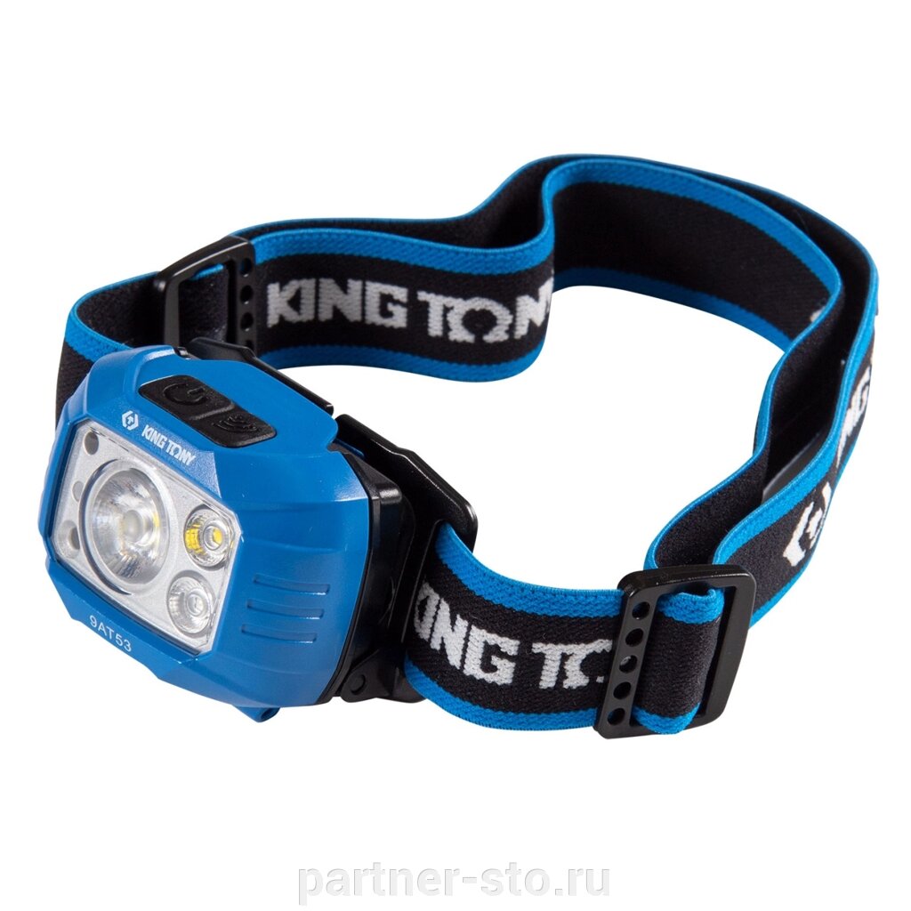 Фонарь светодиодный, налобный, 1 Led COB, 3,7 В KING TONY 9TA53 от компании Партнёр-СТО - оборудование и инструмент для автосервиса и шиномонтажа. - фото 1