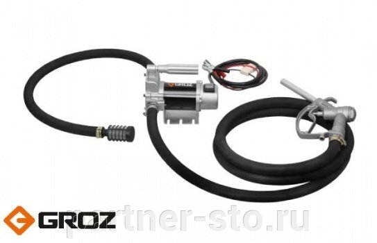 GR45536 GROZ Электрический насос для дизельного топлива от компании Партнёр-СТО - оборудование и инструмент для автосервиса и шиномонтажа. - фото 1