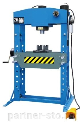 HJ0812CE Rossvik Пресс гидравлический 75т , напольный, пневмопривод, педаль от компании Партнёр-СТО - оборудование и инструмент для автосервиса и шиномонтажа. - фото 1