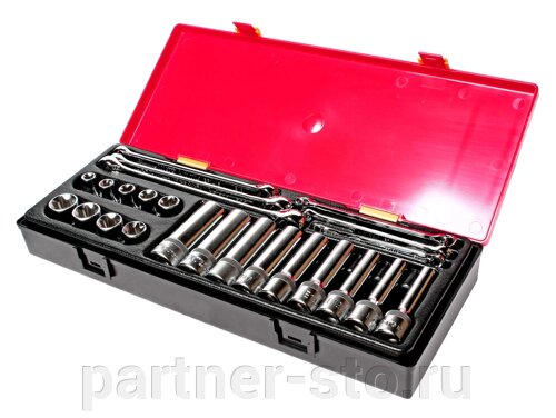 JTC-K4241 Набор инструментов 24 предмета TORX (ключи E6-E24, головки E10-E24) в кейсе