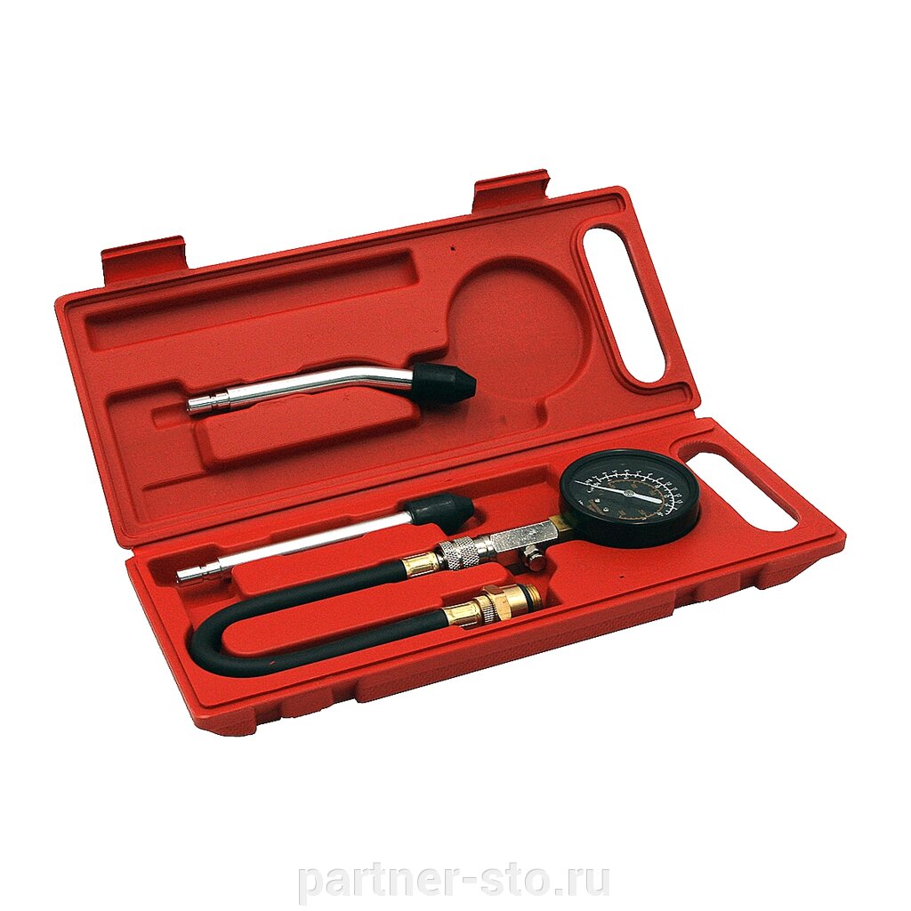 Компрессометр бензиновый с двумя жесткими удлинителями Car-Tool CT-N0109 от компании Партнёр-СТО - оборудование и инструмент для автосервиса и шиномонтажа. - фото 1