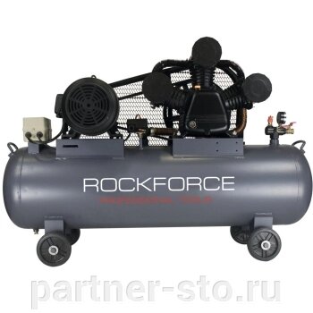 Компрессор RF-365-100 3-х поршневой масляный с ременным приводом ROCKFORCE /1/5 от компании Партнёр-СТО - оборудование и инструмент для автосервиса и шиномонтажа. - фото 1