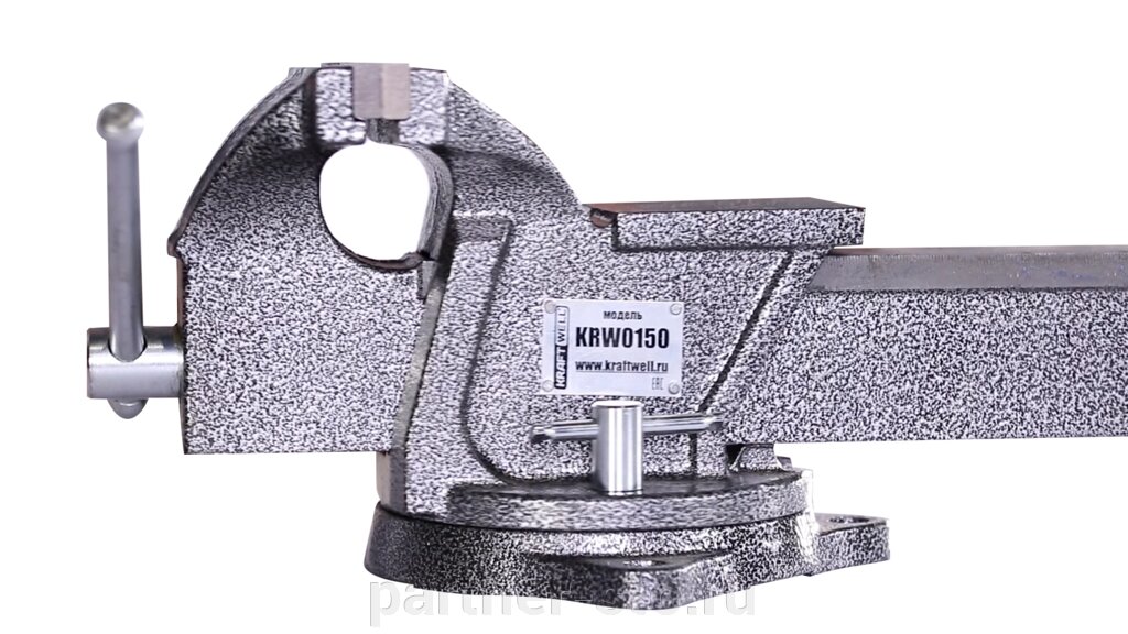 KRW0150 KraftWell Тиски слесарные вращающиеся 150 мм от компании Партнёр-СТО - оборудование и инструмент для автосервиса и шиномонтажа. - фото 1