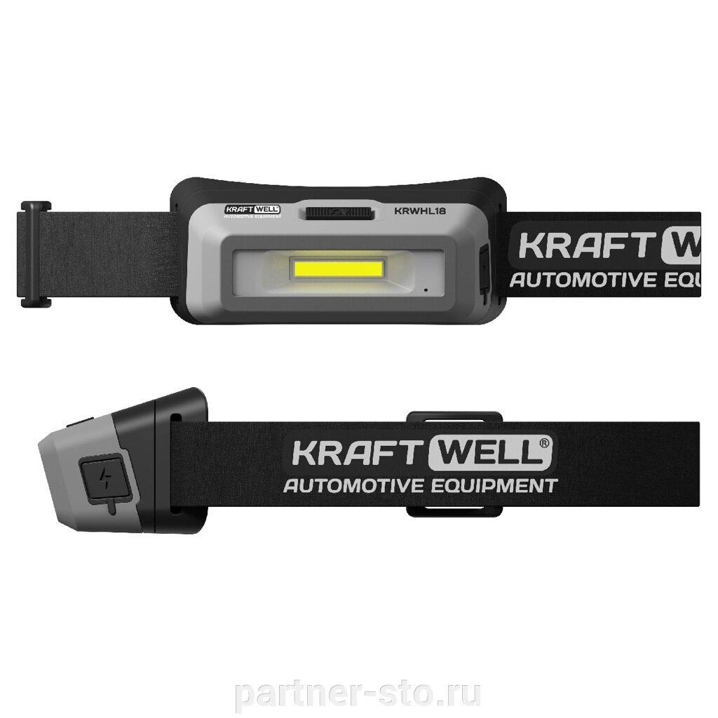 KRWHL18 KraftWell Фонарь налобный светодиодный от компании Партнёр-СТО - оборудование и инструмент для автосервиса и шиномонтажа. - фото 1