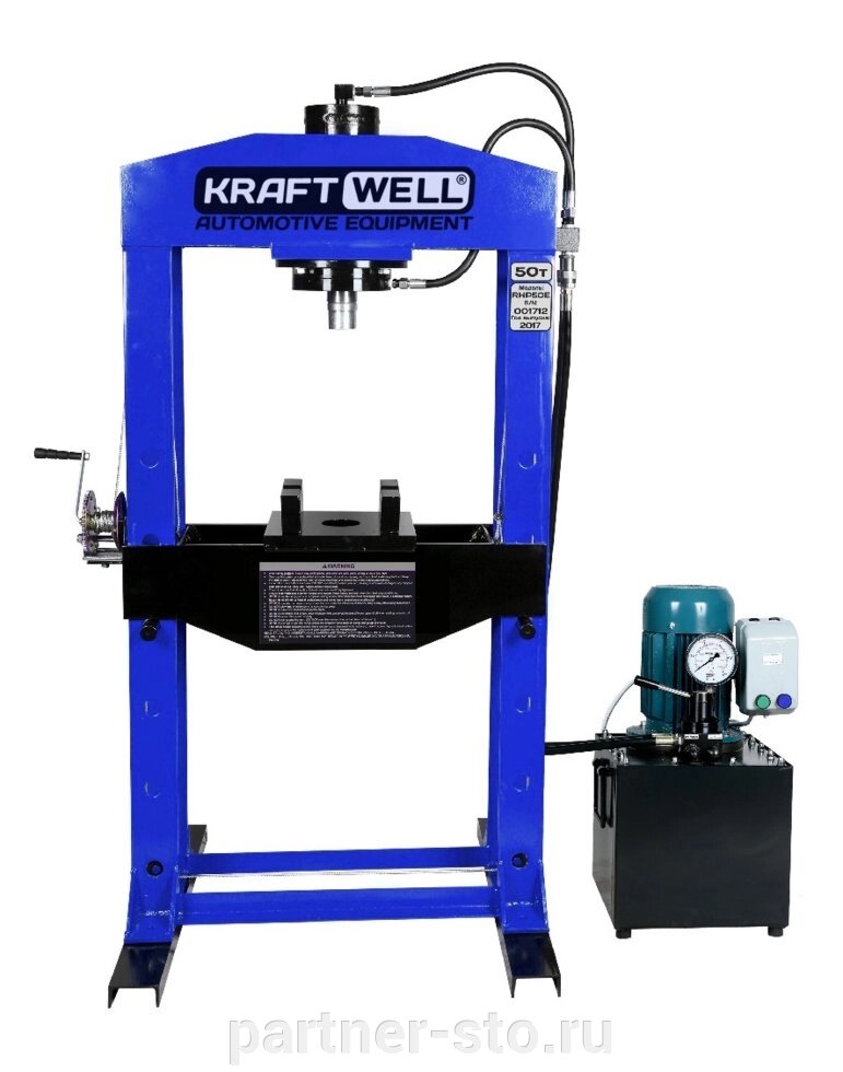 KRWPR50E KraftWell Пресс 50 т. c электроприводом от компании Партнёр-СТО - оборудование и инструмент для автосервиса и шиномонтажа. - фото 1