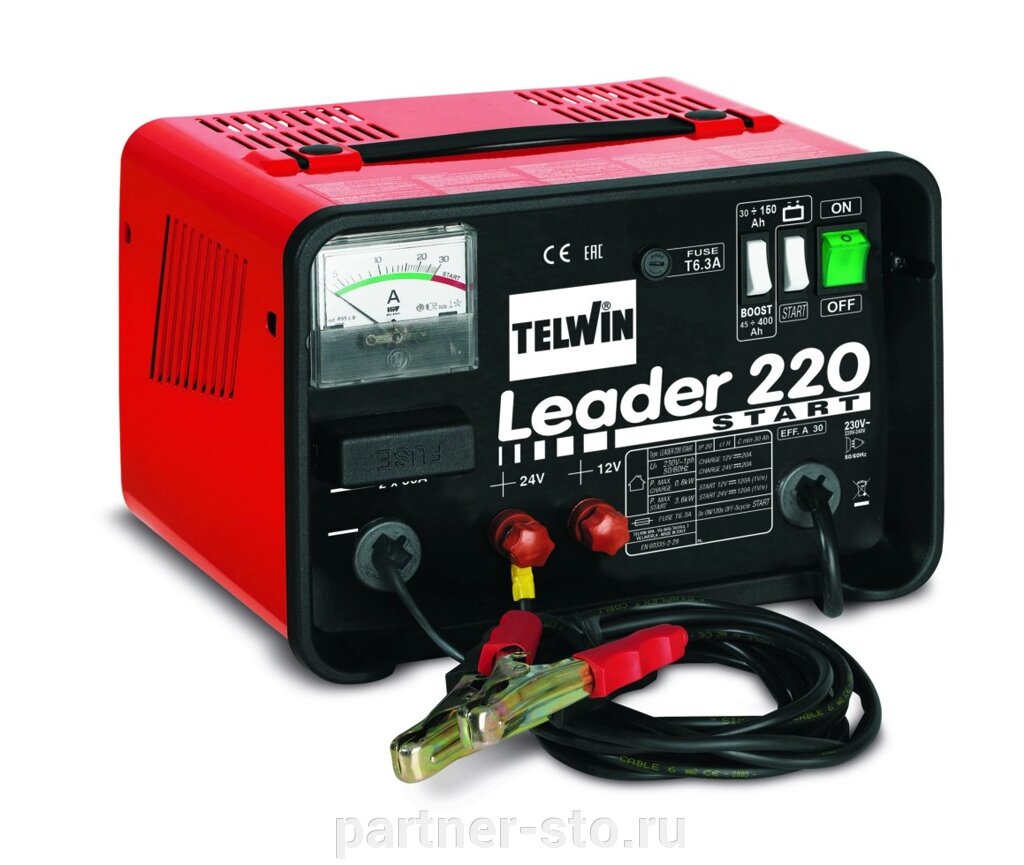 Leader 220 Start Telwin Пуско-зарядное устройство универсальное код 807539 от компании Партнёр-СТО - оборудование и инструмент для автосервиса и шиномонтажа. - фото 1