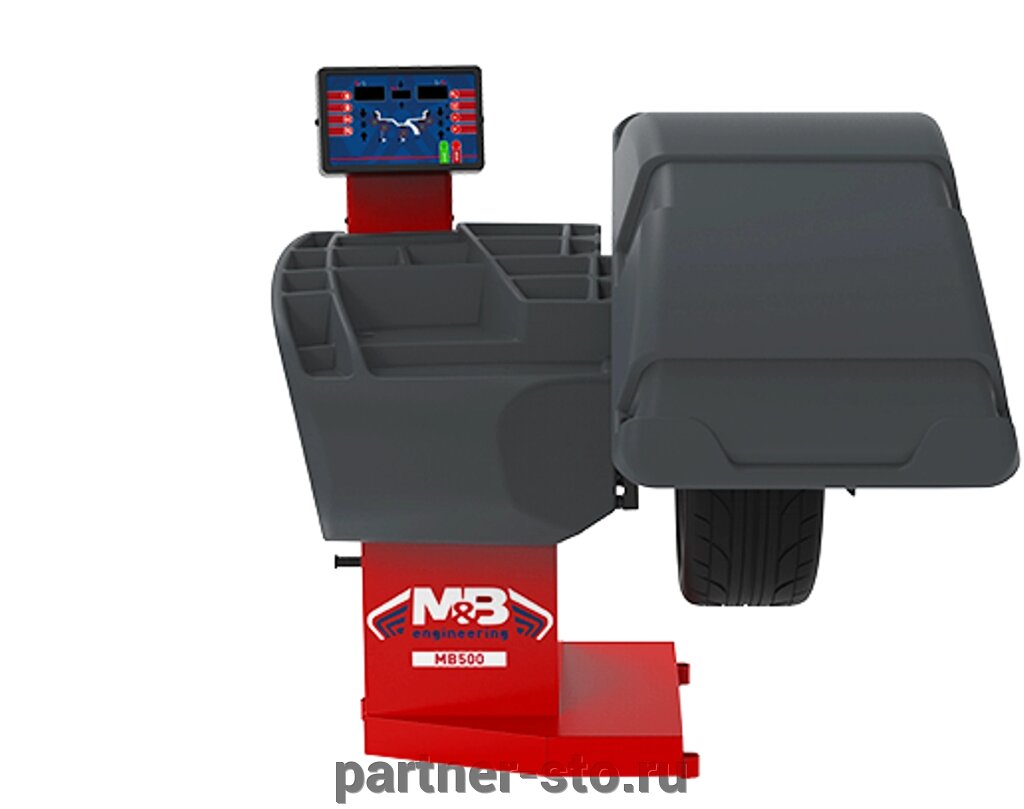 MB500 Балансировочный станок, сонар, автоматический ввод 3 параметров, Лазерный указатель от компании Партнёр-СТО - оборудование и инструмент для автосервиса и шиномонтажа. - фото 1