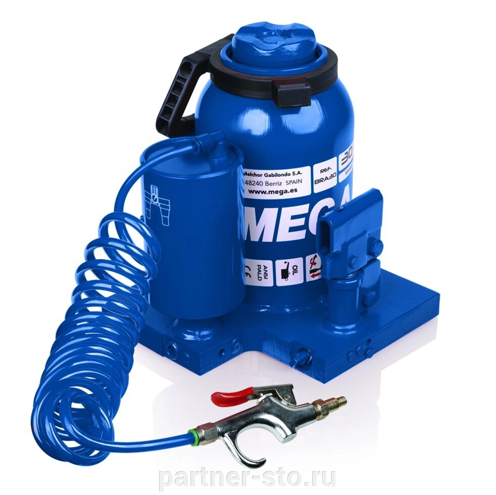 MGH-30 MEGA Домкрат бутылочный пневмогидравлический г/п 30 т. от компании Партнёр-СТО - оборудование и инструмент для автосервиса и шиномонтажа. - фото 1