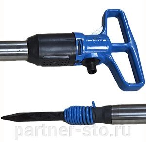 Молоток пневматический отбойный МОП-4 (двойная ручка) от компании Партнёр-СТО - оборудование и инструмент для автосервиса и шиномонтажа. - фото 1