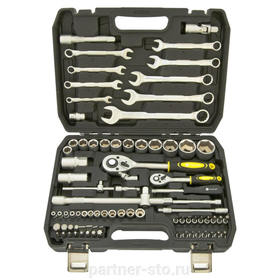 Набор инструмента ER-TK4821 1/4"&1/2"DR 6-гранный 82 предметов TOOL KIT 1/3 от компании Партнёр-СТО - оборудование и инструмент для автосервиса и шиномонтажа. - фото 1