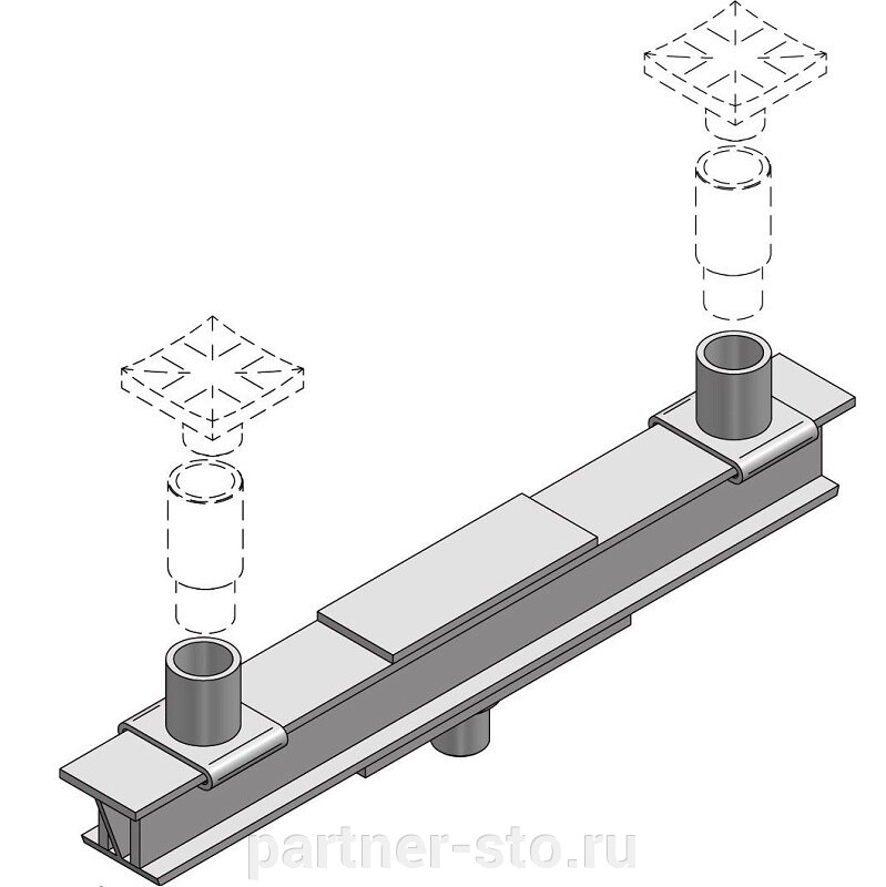 Осевая траверса для подъема A00221 а/м за две точки, г/п 15 тонн , Cattini (Италия) от компании Партнёр-СТО - оборудование и инструмент для автосервиса и шиномонтажа. - фото 1