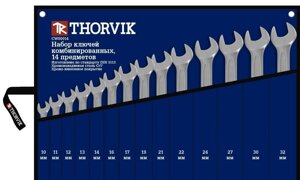 CWS0014 Thorvik Набор ключей гаечных комбинированных в сумке, 10-32 мм, 14 предметов