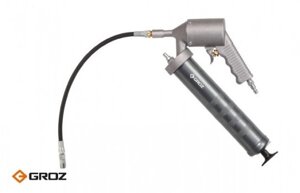 GR43320 GROZ Шприц для смазки пневматический прерывистого действия с гибким шлангом и насадкой