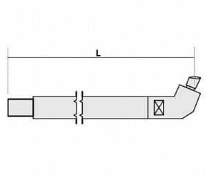 31066 Нижнее плечо наклонное O 40 х 800мм для серии SG 36-42 в Санкт-Петербурге от компании Партнёр-СТО - оборудование и инструмент для автосервиса и шиномонтажа.