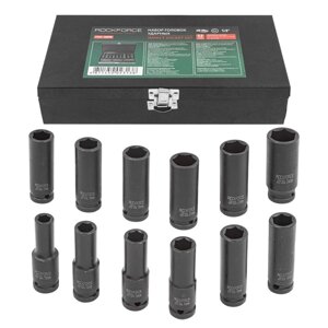 RF-4127-5MPB Набор головок ударных глубоких 12пр., 1/2", 6гр в кейсе ROCKFORCE