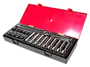 JTC-K4241 Набор инструментов 24 предмета TORX (ключи E6-E24, головки E10-E24) в кейсе