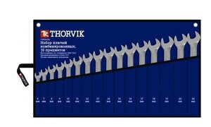 CWS0016 Thorvik Набор ключей гаечных комбинированных в сумке, 6-24 мм, 16 предметов в Санкт-Петербурге от компании Партнёр-СТО - оборудование и инструмент для автосервиса и шиномонтажа.